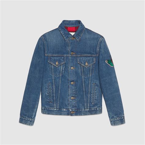 gucci denim jacket|gucci denim jackets for men.